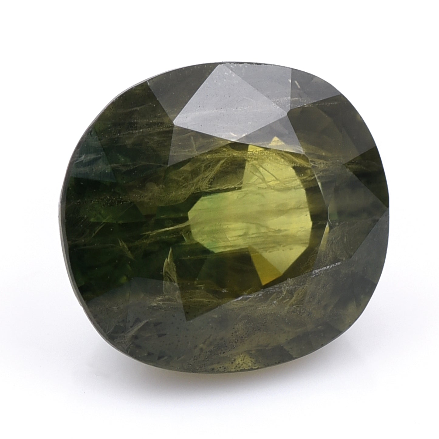 7.99 Natural Corundum Green Sapphire Rectangular Cushion Mixed Cut Gemstone