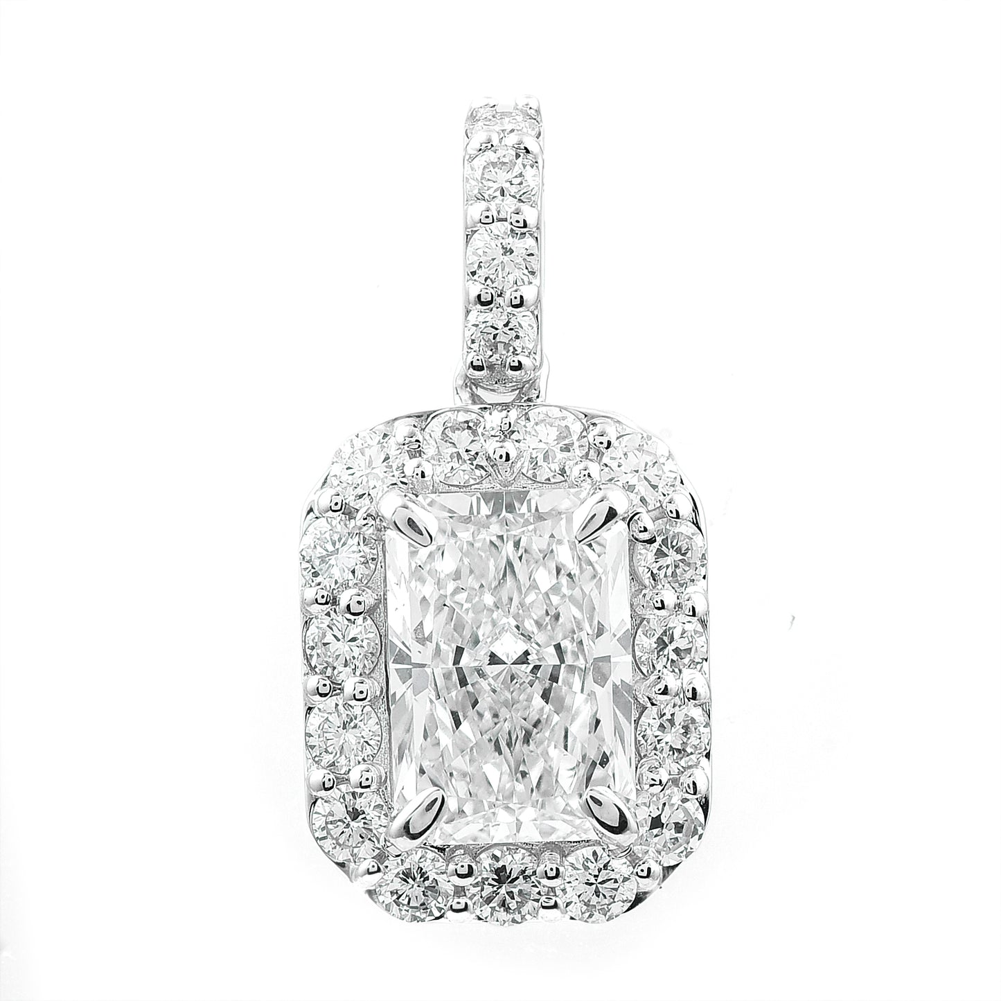 2.48 Carats Lab Grown Diamond 14K Gold Pendant