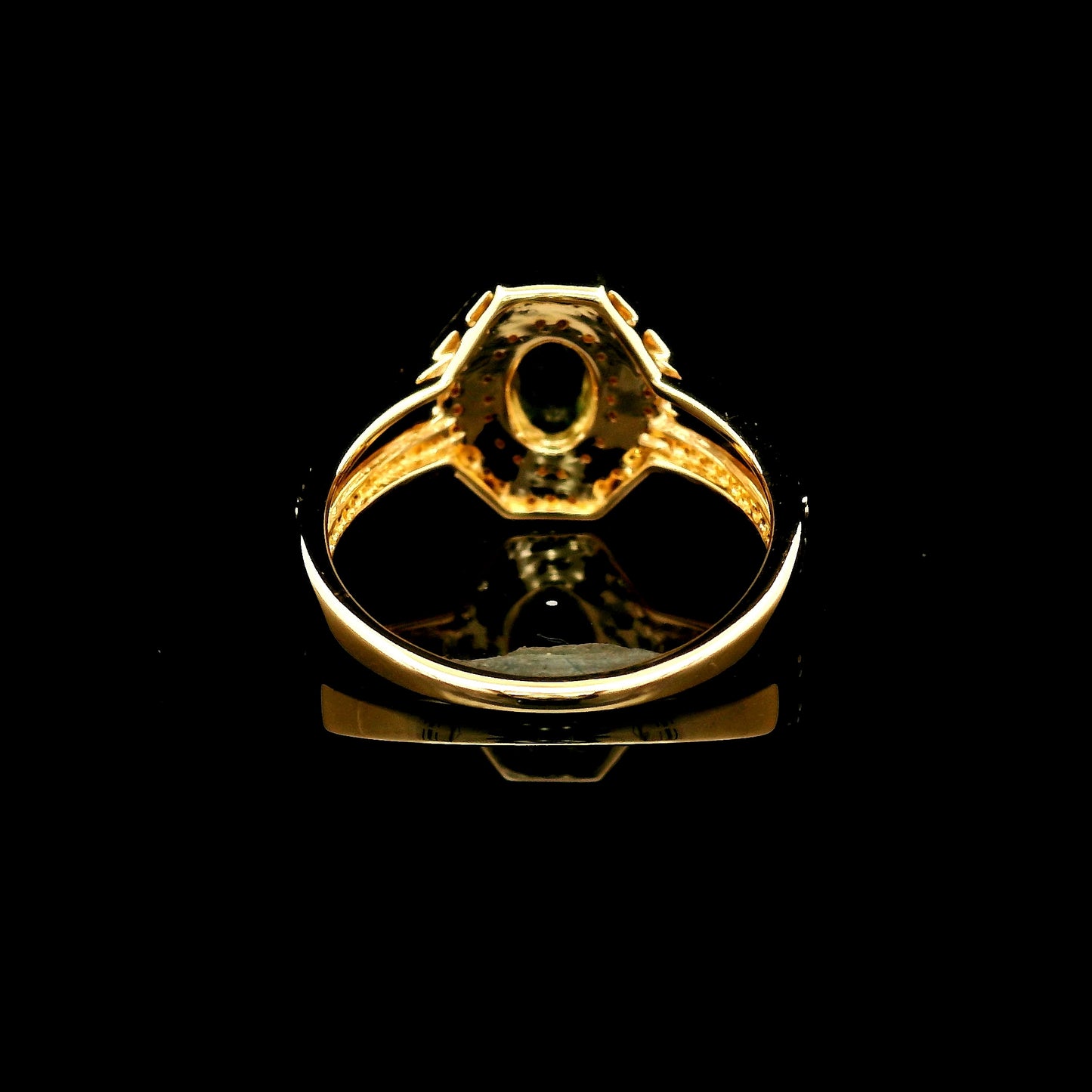0.87 Ct Oval Multi Sapphire 14K Gold Ring