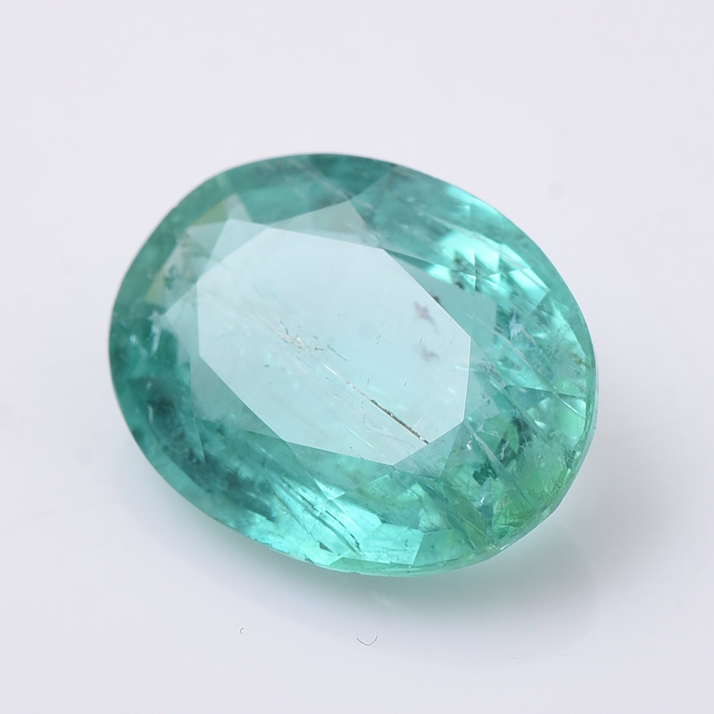 2.96 Natural Beryl Emerald Oval Mixed Cut Gemstone
