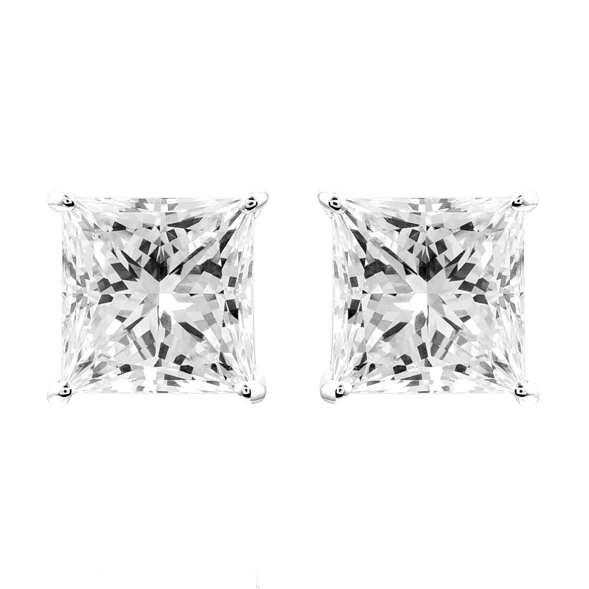 3.75 Carats Lab Grown Diamond 14K Gold Earrings