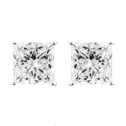 3.75 Carats Lab Grown Diamond 14K Gold Earrings
