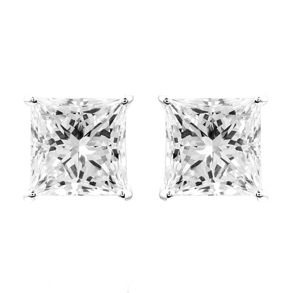 3.75 Carats Lab Grown Diamond 14K Gold Earrings