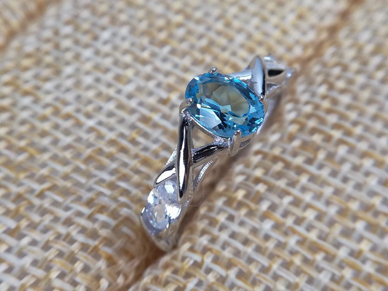 Blue Topaz 925 Sterling Silver Ring