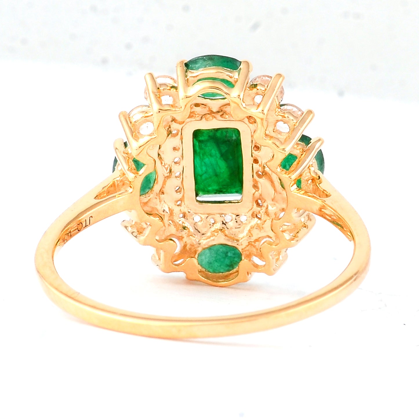 1.59 Ct Octagon Emerald 14K Gold Ring