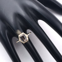 1.57 Ct Octagon Step Cut Natural Tourmaline 14K Gold Ring