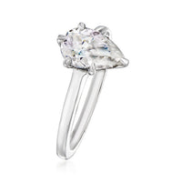 1 ct. Moissanite Pear Sterling Silver Women Ring Size 8