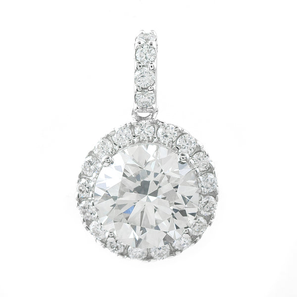 3.20 Carats Lab Grown Diamond 14K Gold Pendant