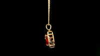 6.03 Ct Oval Hessonite 14K Gold Pendant