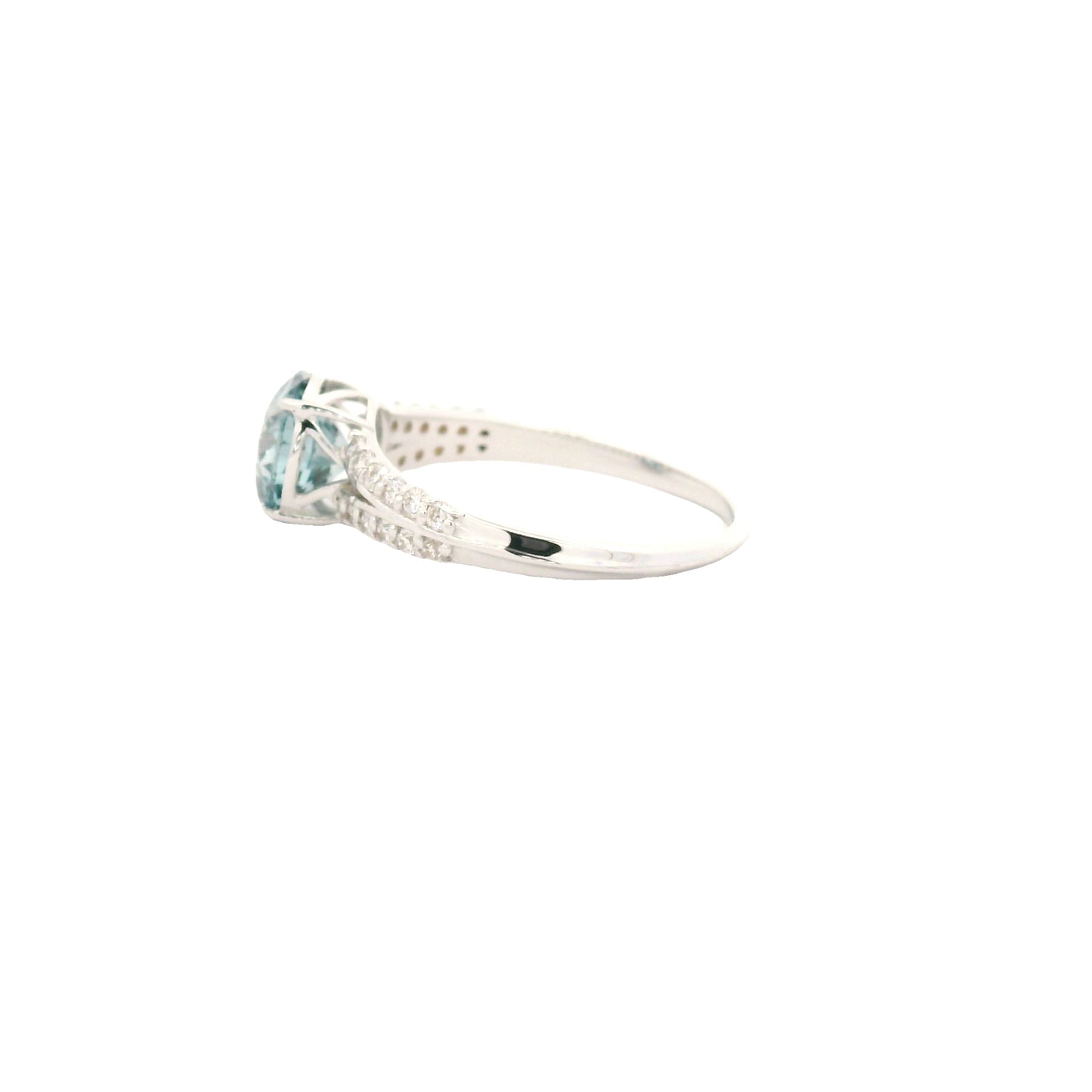 1.76 Carats Blue Lab Grown Diamond 14K Gold Ring