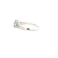 1.76 Carats Blue Lab Grown Diamond 14K Gold Ring