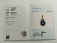 2.50 Ct Oval Mixed Cut Natural Sapphire 14K Gold Pendant