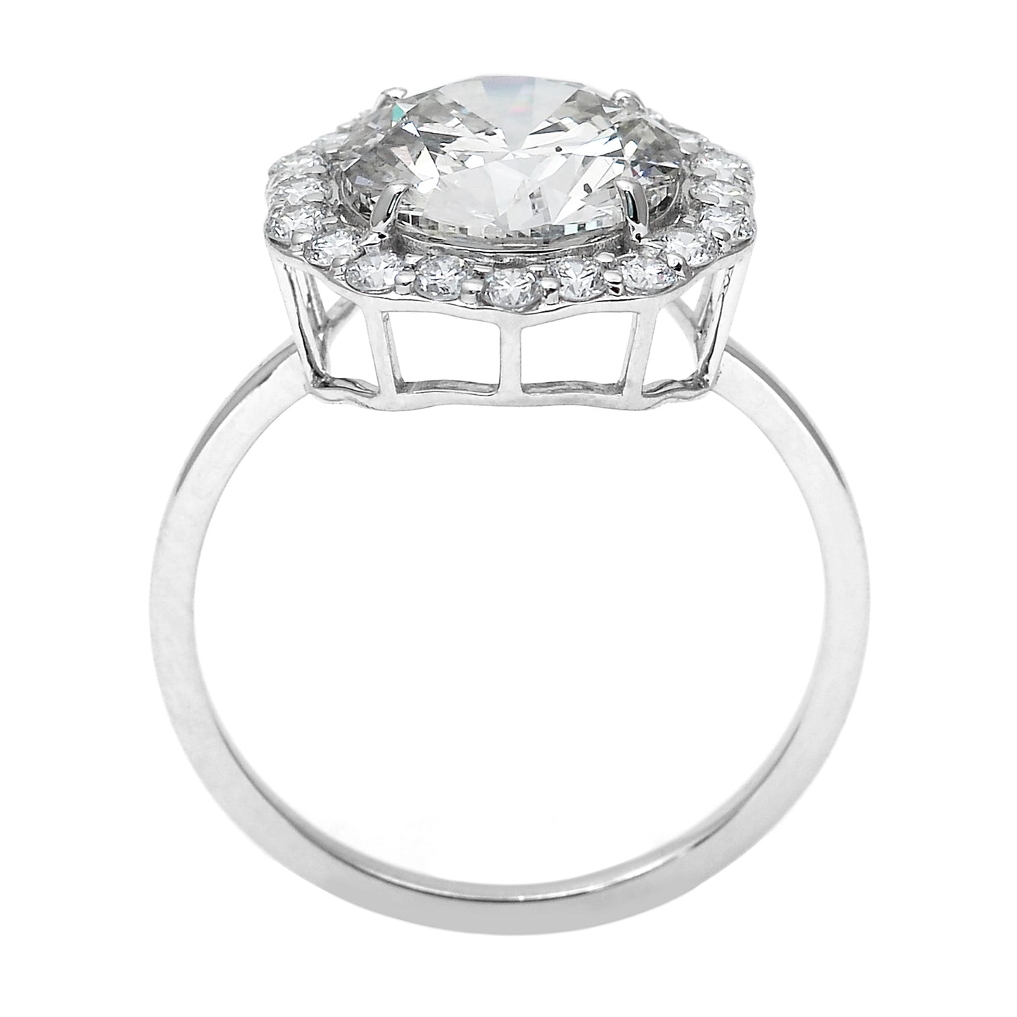 3.46 Carats Lab Grown Diamond 14K Gold Ring