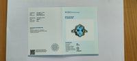 1.83 Ct Oval Mixed Cut Natural Aquamarine 14K Gold Ring