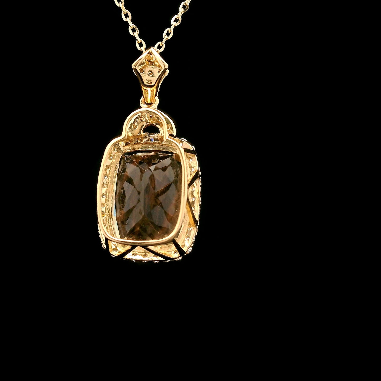 4.44 Ct Cushion Oregon Sunstone 14K Gold Pendant