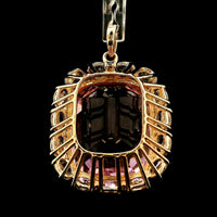 31.22 Ct Cushion Kunzite 14K Gold Pendant