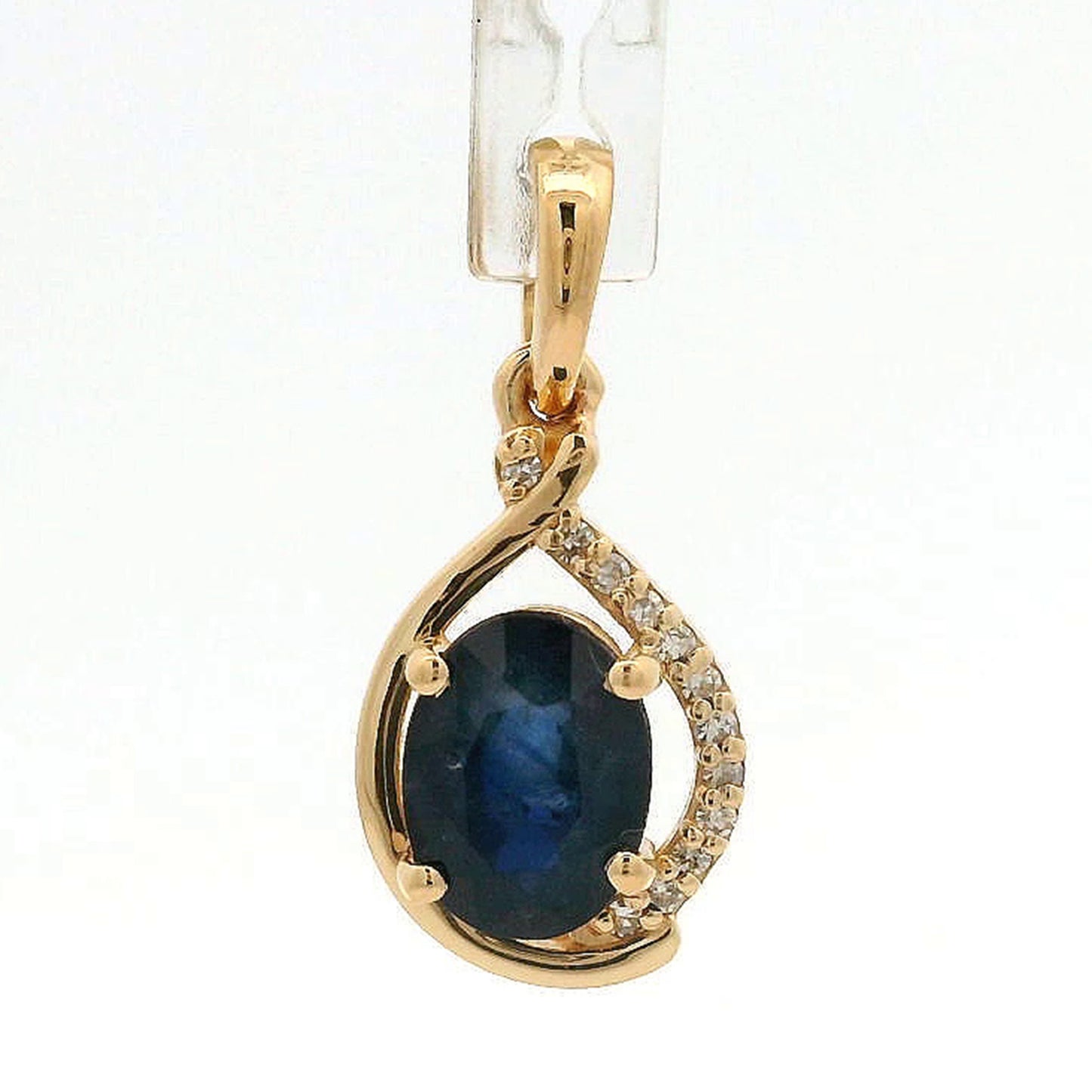 1.36 Ct Oval Sapphire 14K Gold Pendant