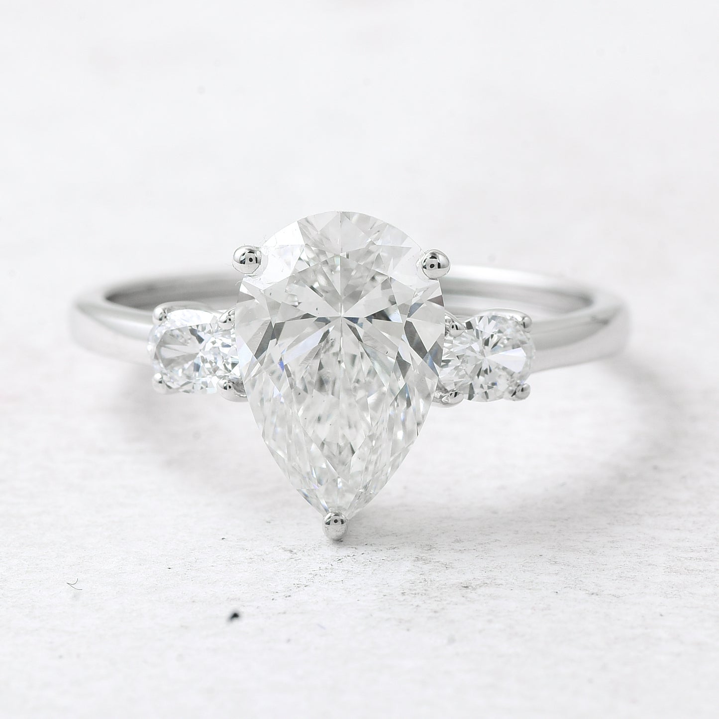 2.27 Ct Pear Lab Grown Diamond 14K Gold Ring