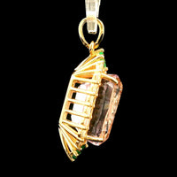 7.52 Ct Cushion Kunzite 14K Gold Pendant