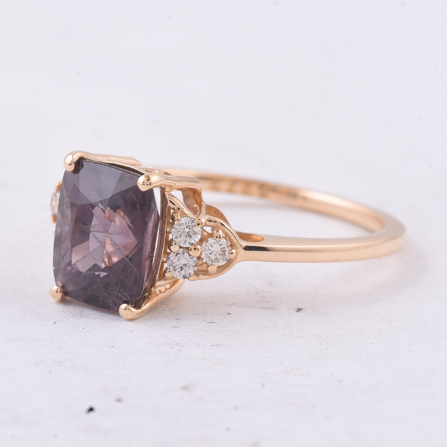 2.81 Ct Cushion Natural Spinel 14K Gold Ring