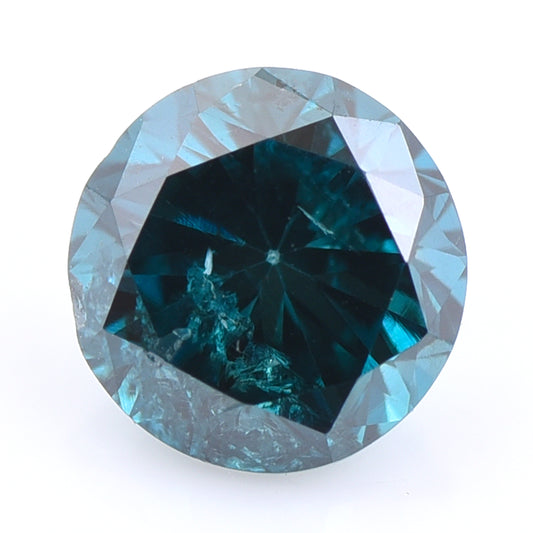 0.4 Blue Diamond Round Loose Diamond