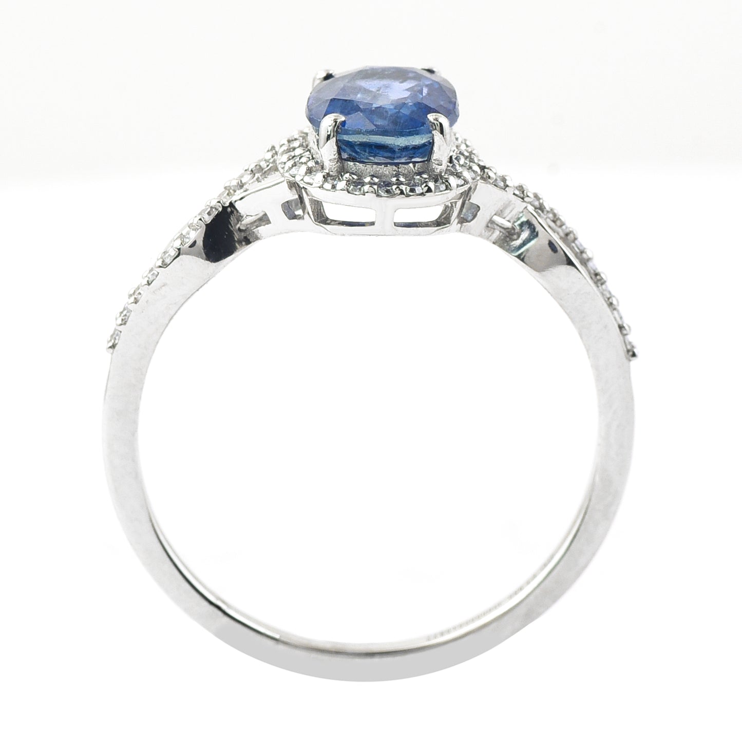 1.69 Ct Oval Mixed Cut Natural Sapphire 950 Platinum Ring