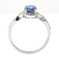 1.69 Ct Oval Mixed Cut Natural Sapphire 950 Platinum Ring