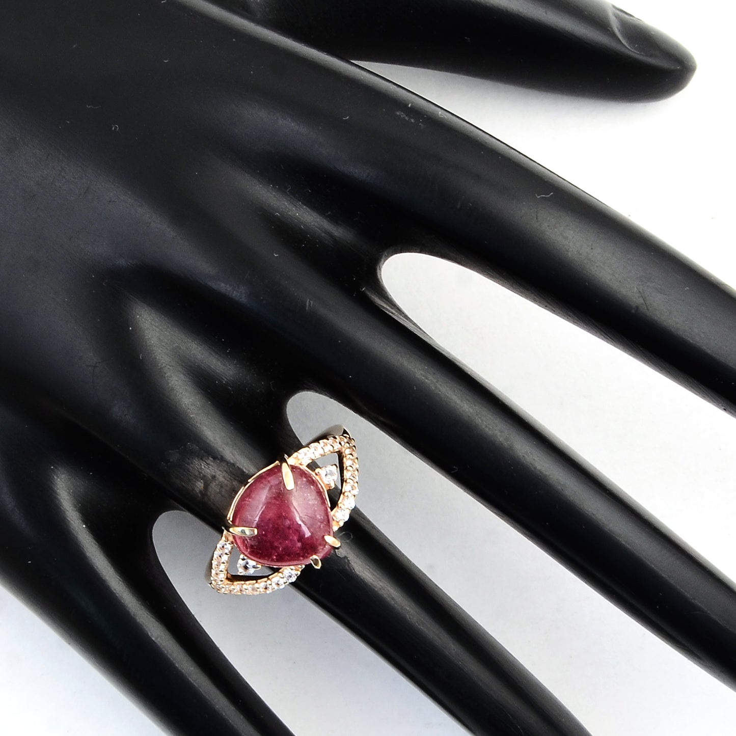 5.35 Ct Heart Tourmaline 14K Gold Ring