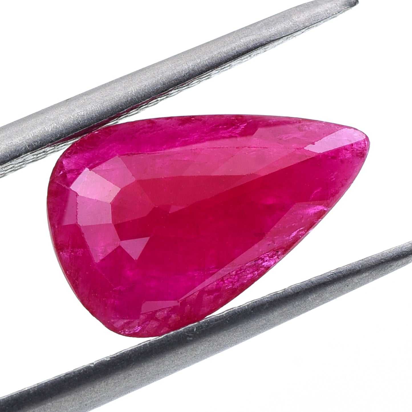 2.49 Natural Corundum Ruby Pear Mixed Cut Gemstone