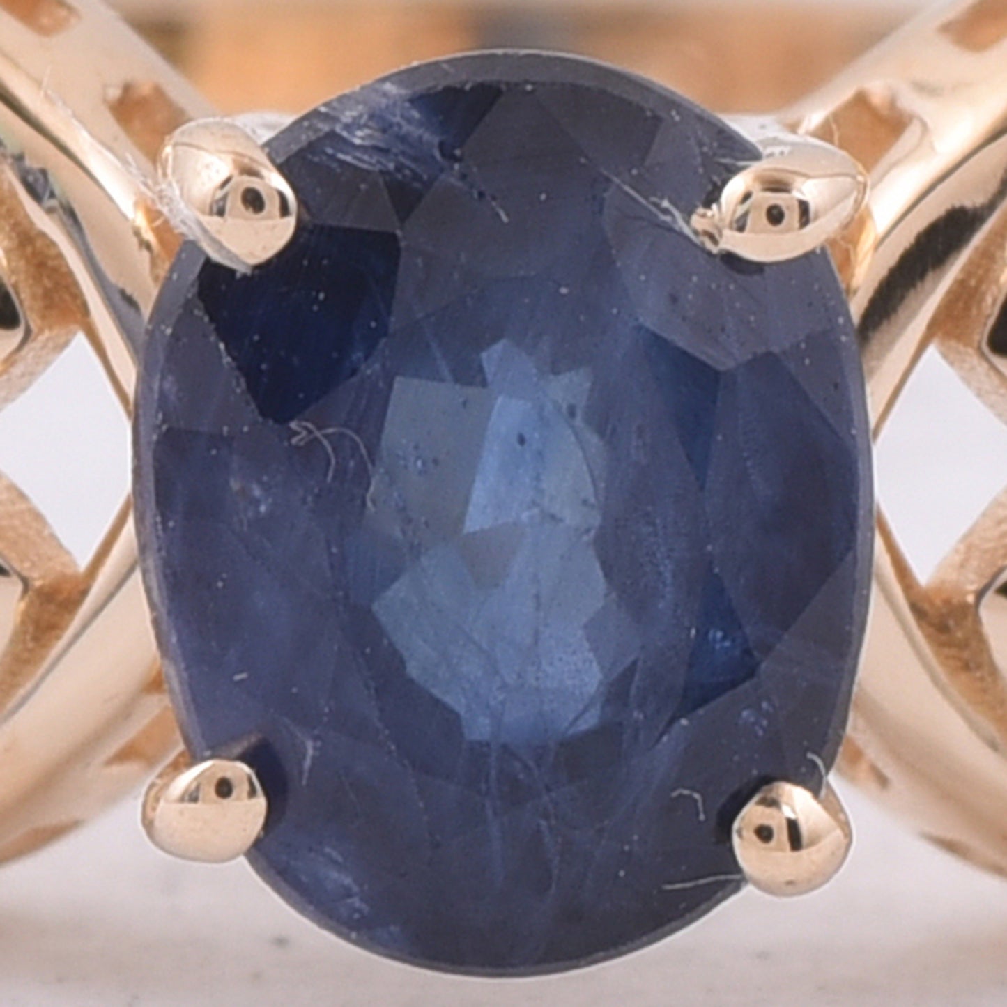 1.29 Ct Oval Natural Sapphire 14K Gold Ring