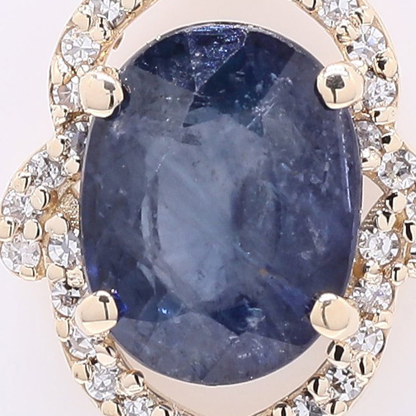 1.83 Ct Oval Mixed Cut Natural Sapphire 14K Gold Pendant