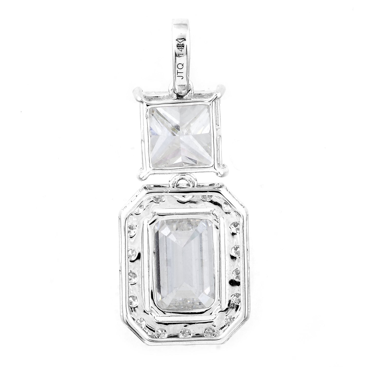 3.89 Carats Lab Grown Diamond 14K Gold Pendant