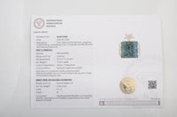 16.56 Ct Fancy Carving Natural Beryl Emerald 14K Gold Pendant