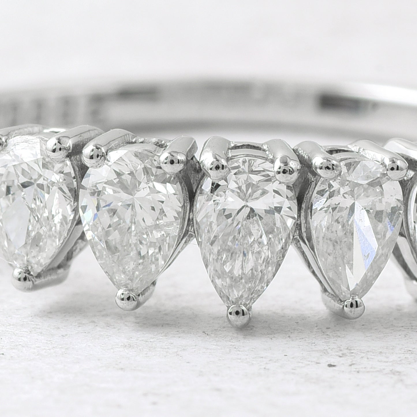 0.86 Ct Pear Diamond 950 Platinum Ring