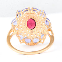 2.97 Ct Oval Tourmaline 14K Gold Ring