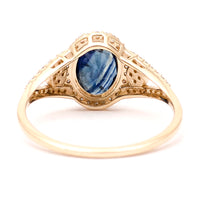 1.54 Ct Oval Natural Sapphire 14K Gold Ring