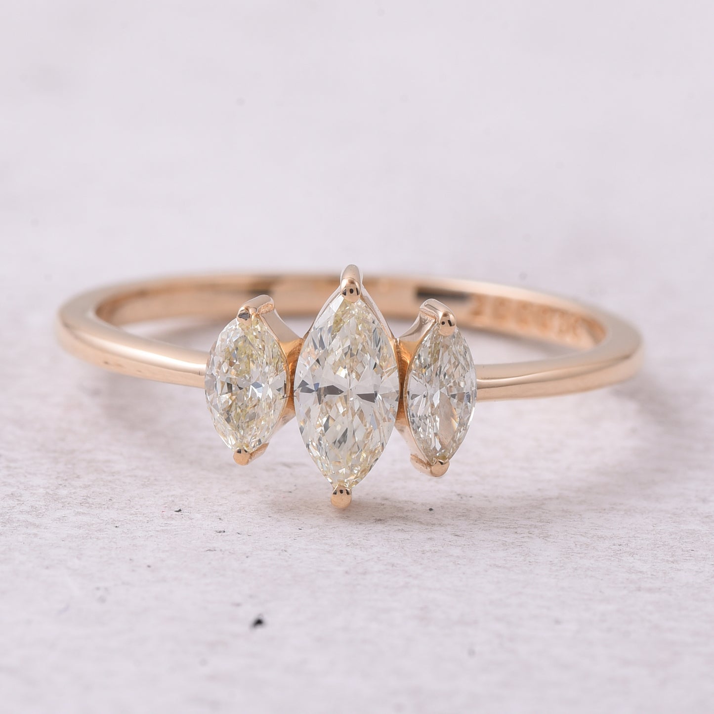 0.54 Ct Marquise Diamond 14K Gold Ring