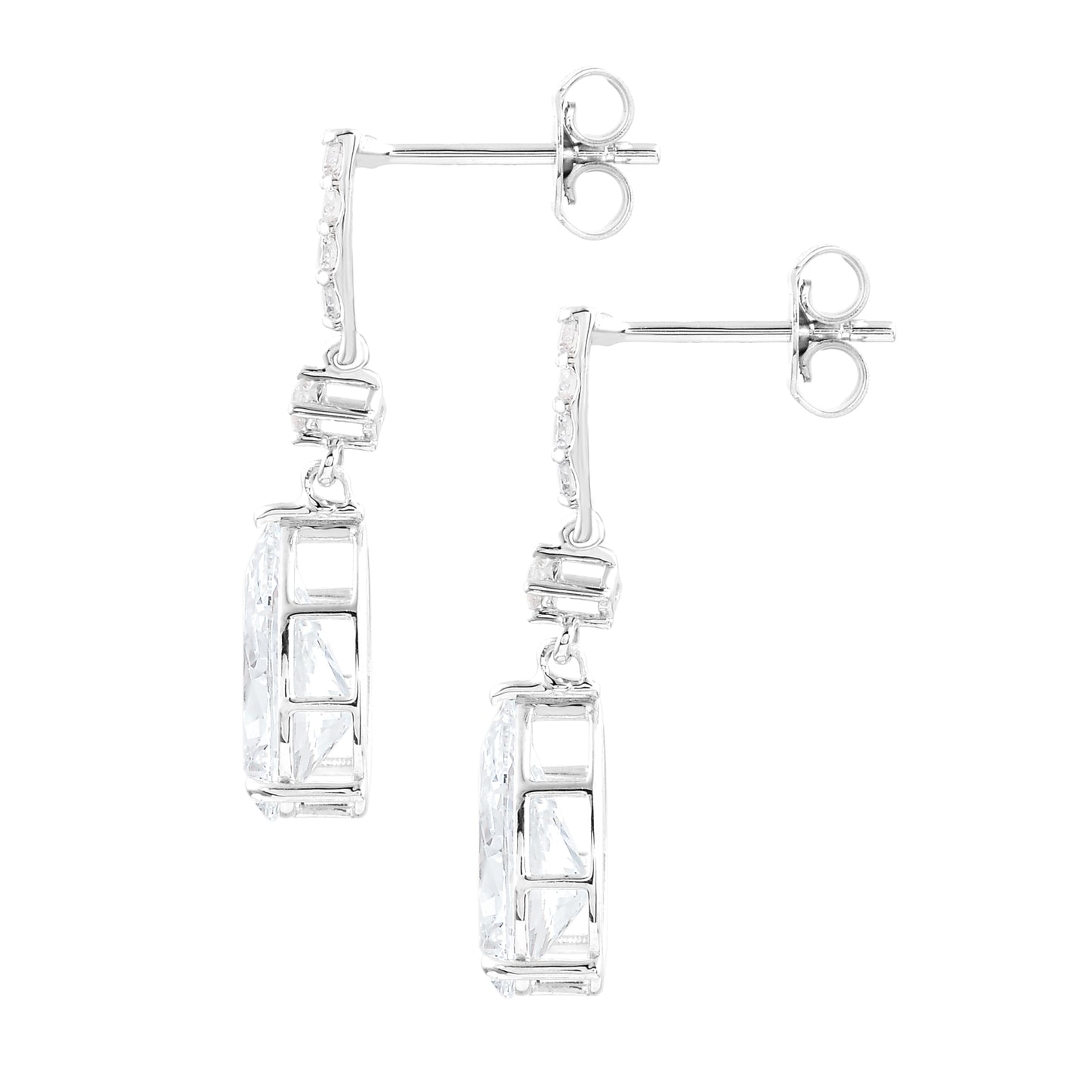 4.54 Carats Lab Grown Diamond 14K Gold Earrings