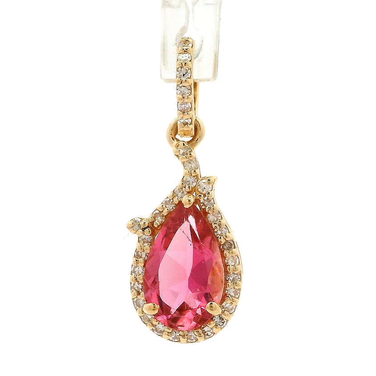 0.82 Ct Pear Tourmaline 14K Gold Pendant