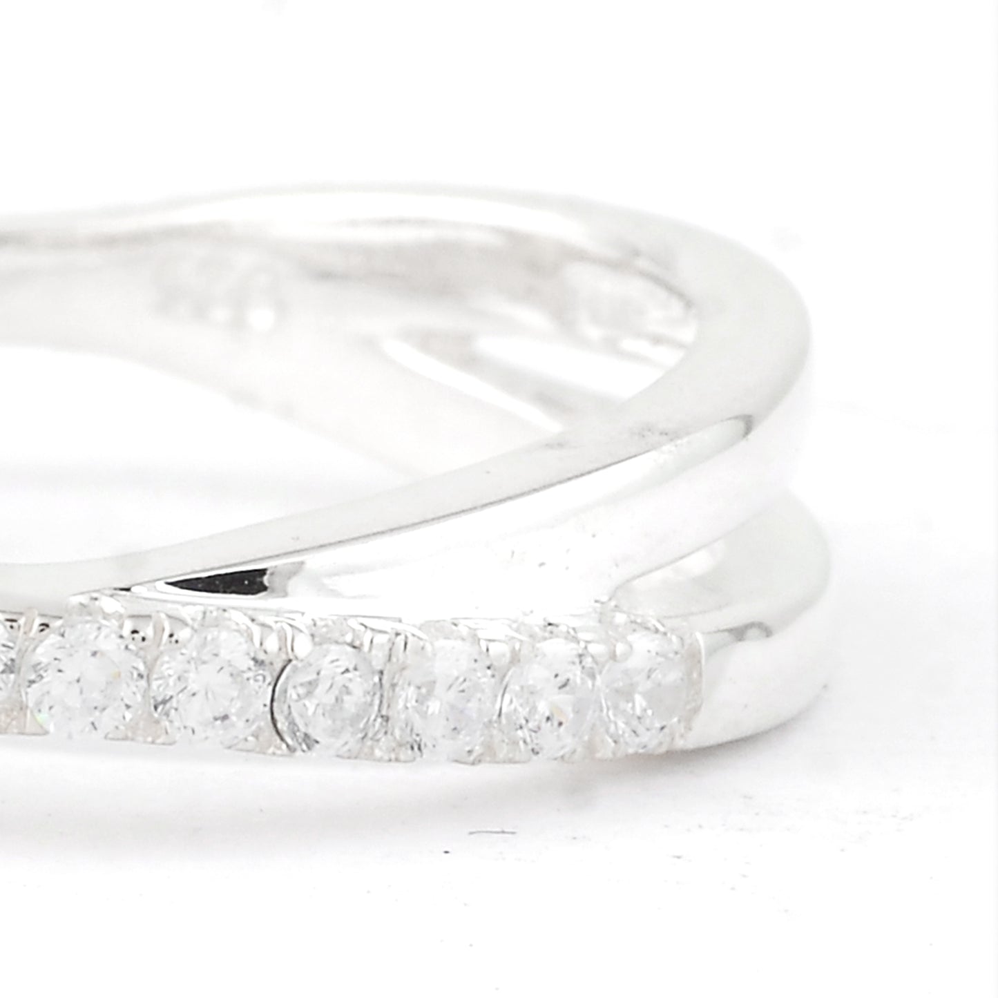 0.40 Ct Round Cubic Zirconia, 925 Sterling Silver Ring