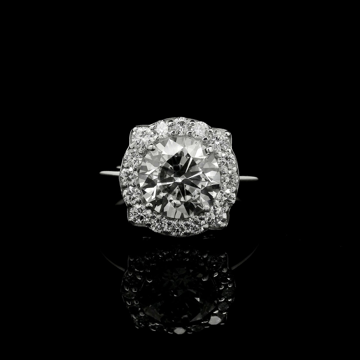 2.53 Carats Lab Grown Diamond 14K Gold Ring