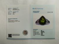 5.51 Ct Pear Mixed Cut Natural Green Sapphire 950 Platinum Ring