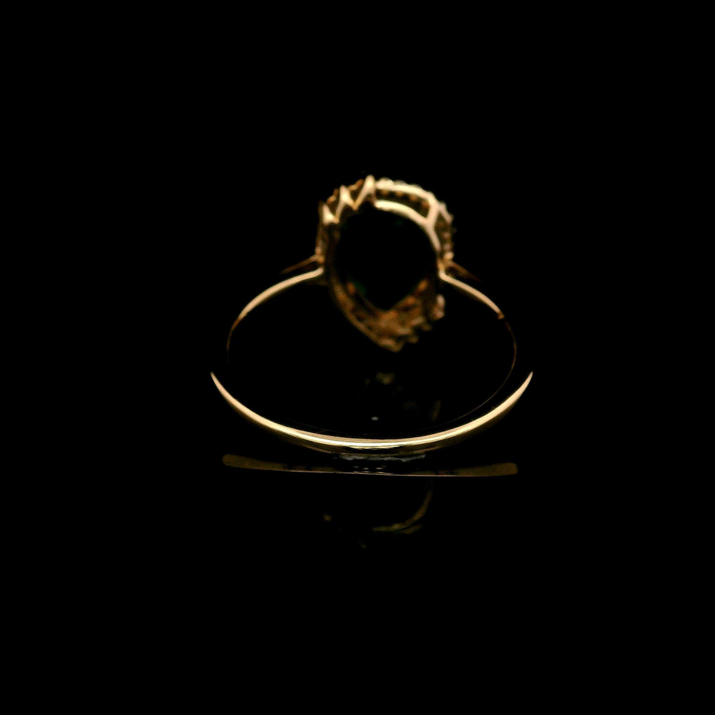 1.61 Ct Pear Mixed Cut Lab Grown Emerald 14K Gold Ring