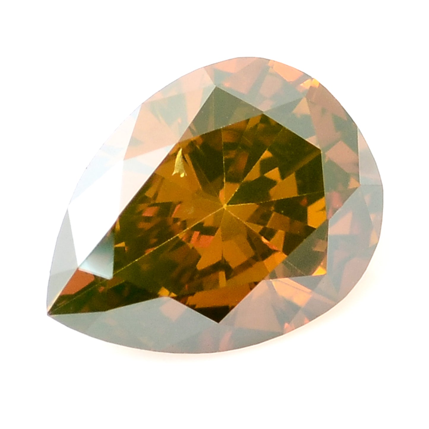 0.30 Carat Red Diamond Pear Loose Gemstone