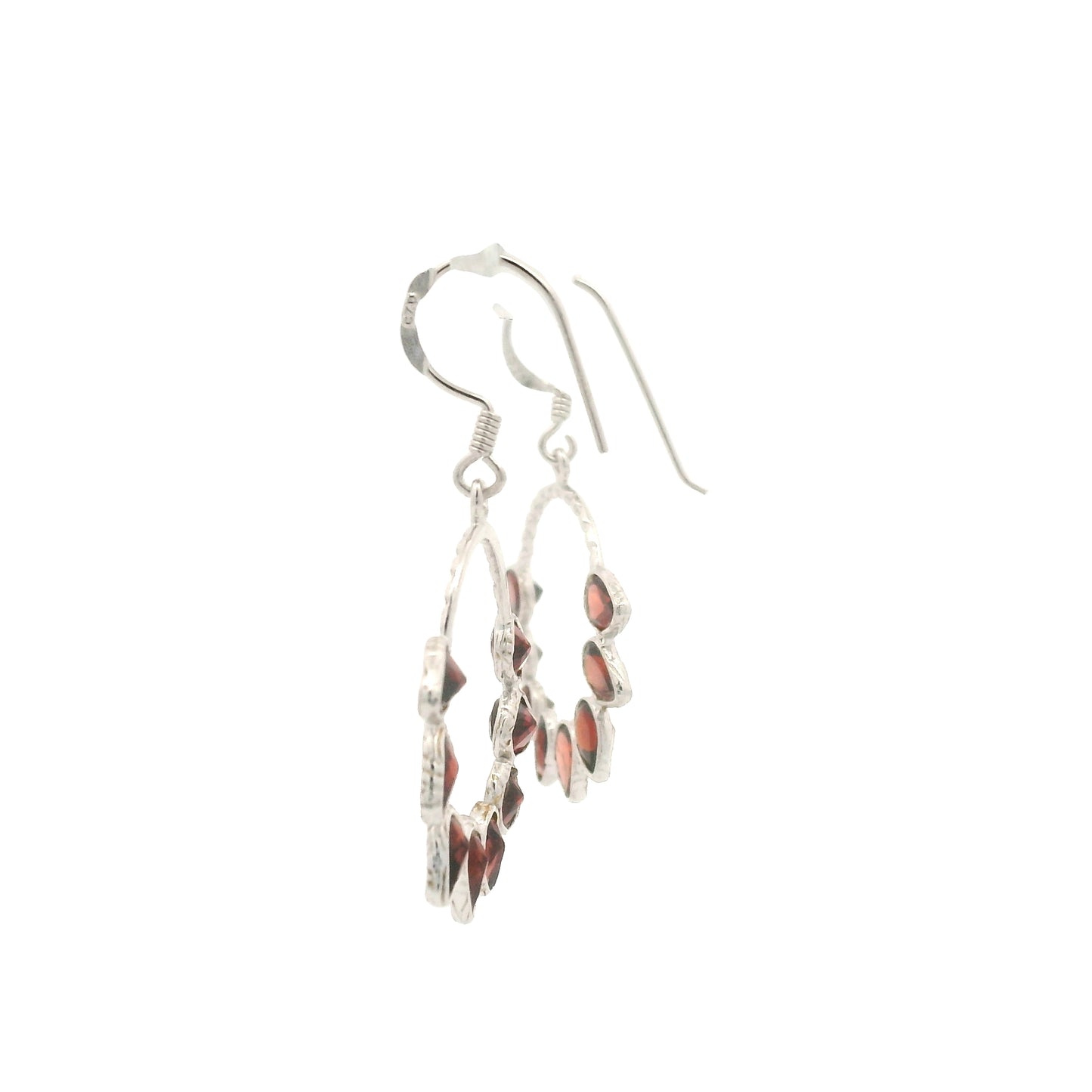 8.45 Ct Garnet 925 Sterling Silver Earrings