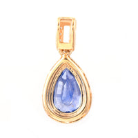 1.40 Ct Pear Mixed Cut Natural Sapphire 14K Gold Pendant