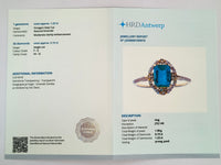 1.37 Ct Octagon Step Cut Natural Emerald 14K Gold Ring