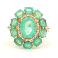 3.31 Ct Oval Emerald 14K Gold Ring