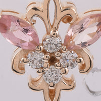 0.42 Ct Marquise Natural Multi-Coloured Tourmaline 14K Gold Pendant