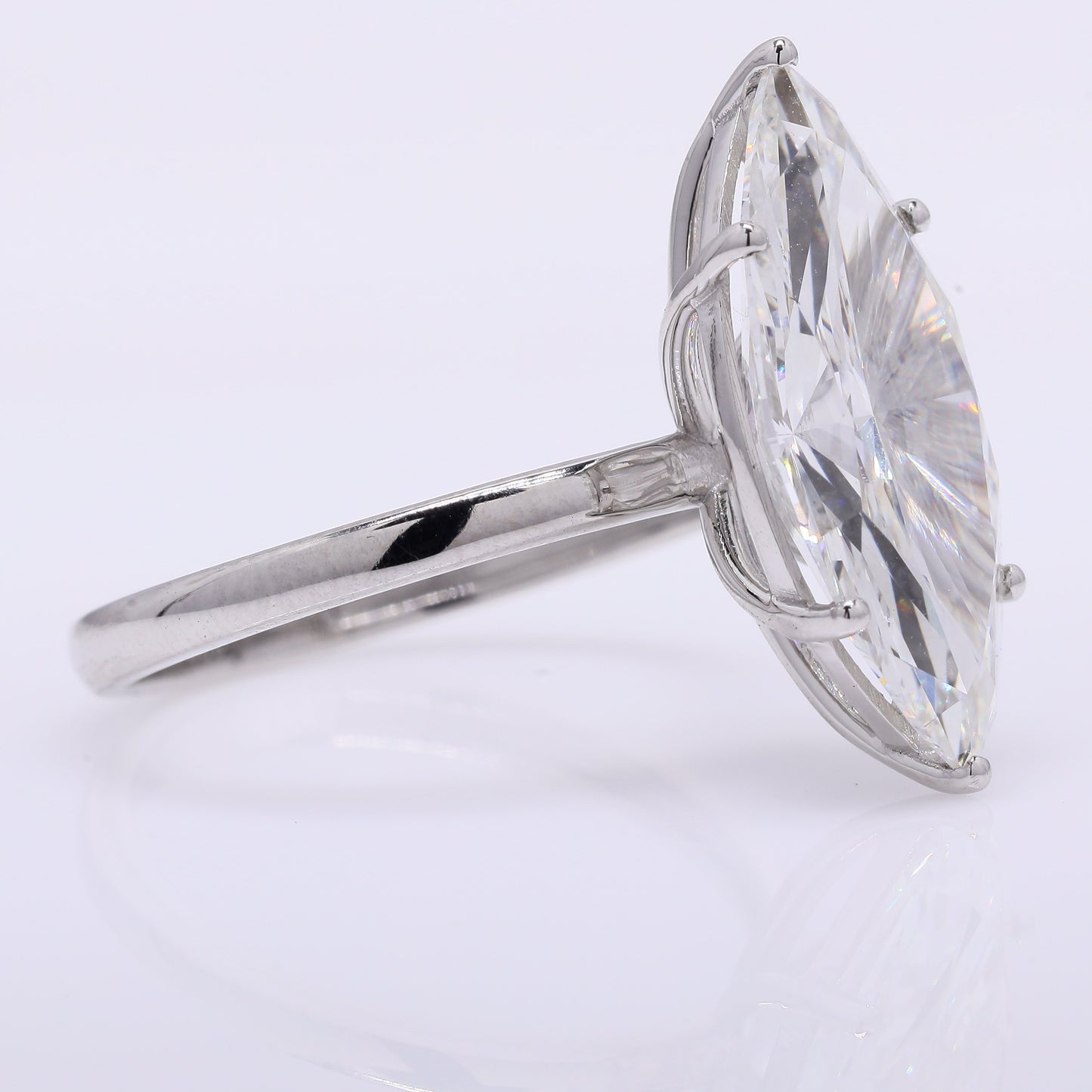 5.74 Ct Marquise Lab Grown Diamond 950 Platinum Ring